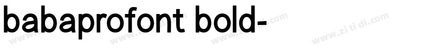 babaprofont bold字体转换